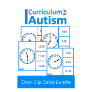 Telling Time Clock Clip Cards Bundle